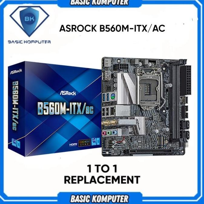 ASROCK B560M-ITX / AC (LGA1200, B560, DDR4) GARANSI 3 TAHUN