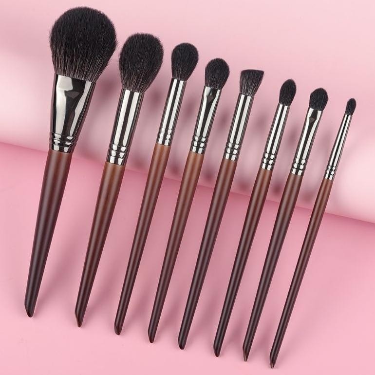 

baru myloo premium 8pcs makeup brush set - kuas rias wajah & alis profesional