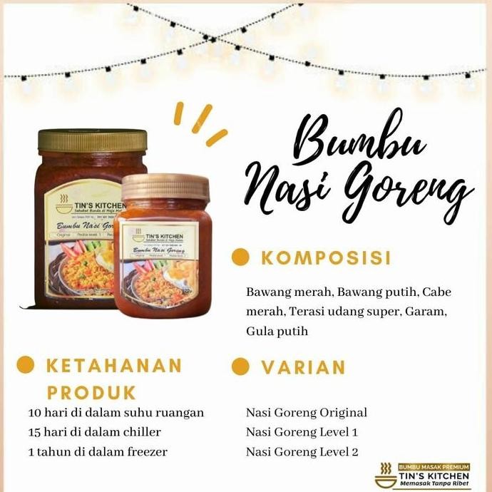 

Bumbu Nasi Goreng Tin's Kitchen 375 gr. Bumbu nasgor instan premium GT