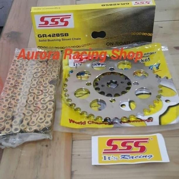 Gear Set SSS 428 RX KING & RANTAI SSS 428 SB GOLD