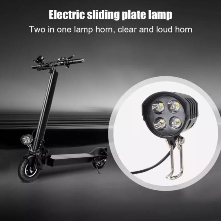 LAMPU + KLAKSON SEPEDA LISTRIK SCOOTER LISTRIK 12V - 80V UNIVERSAL LAMPU TEMBAK SOROT SKUTER ELEKTRI