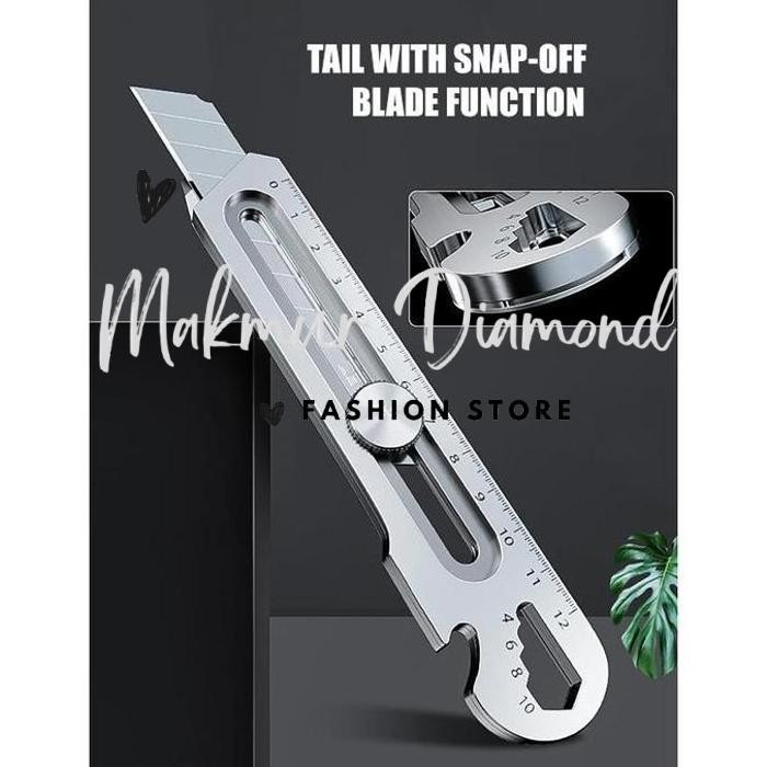 

NEW..!! 6IN1 PISAU CUTTER 18MM MULTIFUNGSI BAJA CUTER BESI STAINLESS BESAR 10