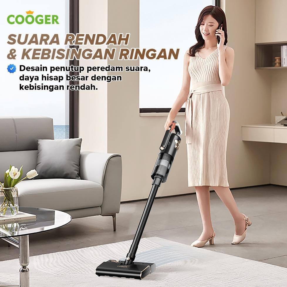 (FREE GIFT) CooGER Medan Vacuum Cleaner Penyedot Debu Portable Tanpa Kabel Serbaguna Dengan Tangki A