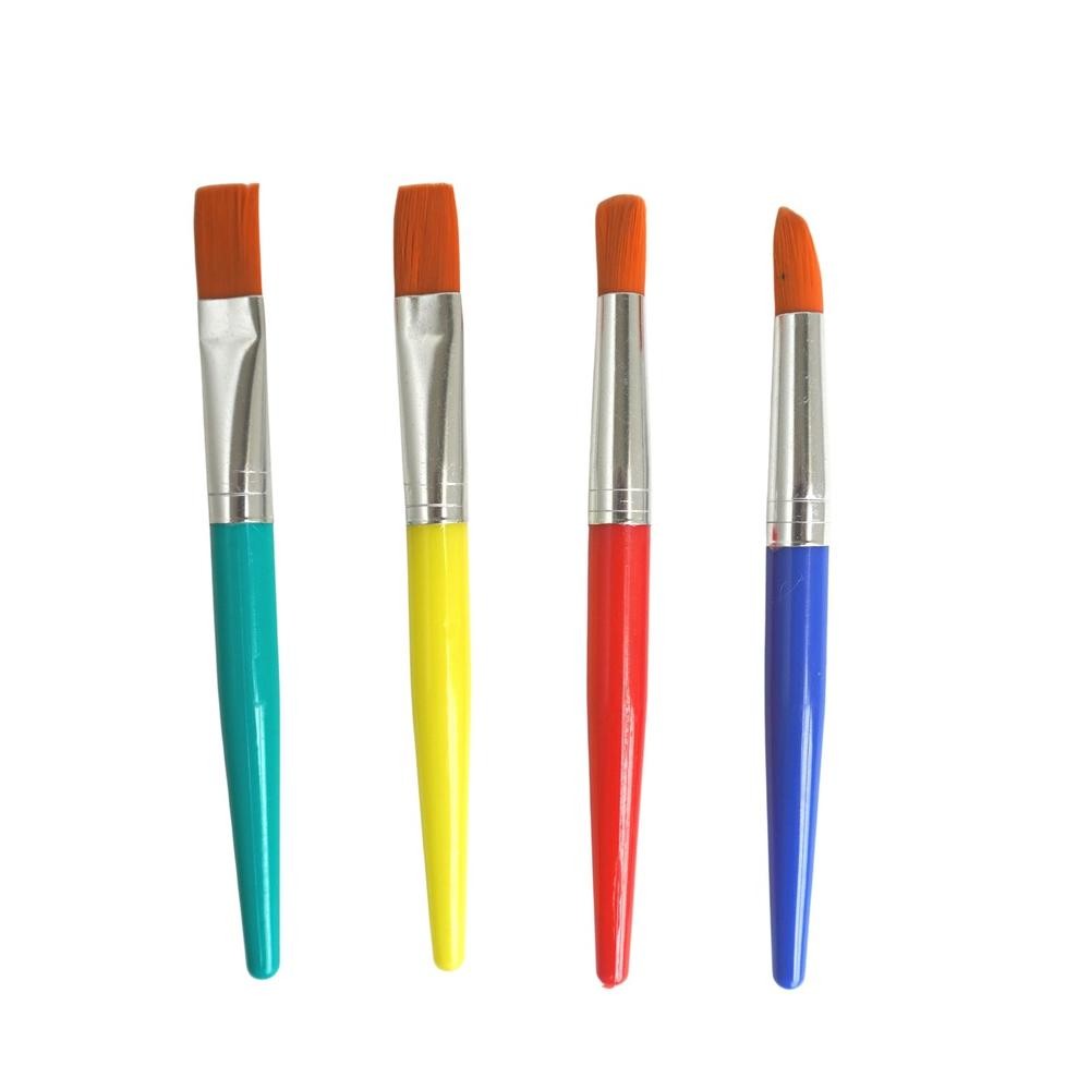 

baru kuas lukis anak 4pcs - big brush kids painting set untuk diy & edukasi anak
