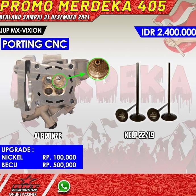 HEAD BECU BRT KLEP 22 19 ( VIXION ,MX NEW,MX KING )