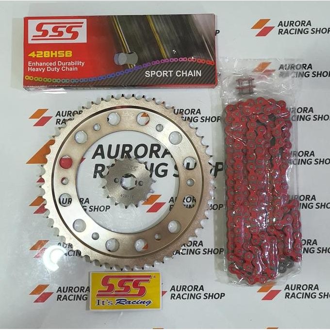 Gear Set SSS CRF 150 L & Rantai SSS 428 HSB - 140 L