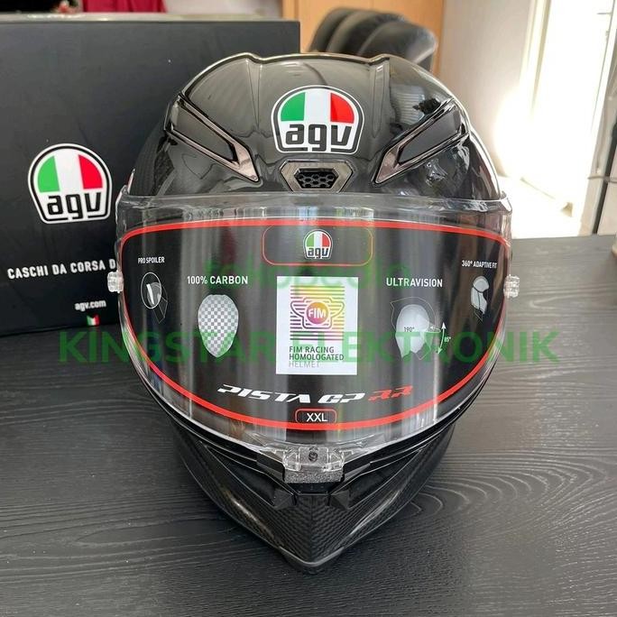 TERLARIS - Helm AGV Pista GPRR Carbon Mono Glossy Original Size XXL Euro Second