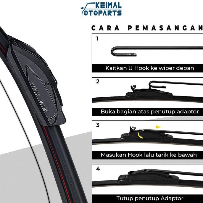 . [EXCLUSIVE RENDI ANDIKA] Wiper Quad 4 Lapis Karet Free Sticker Cutting Wahyu Abadi 5 Bonus Item Un