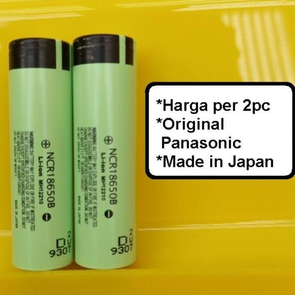 baru Baterai Panasonic 18650 Batere Laptop NCR 18650B 3400mah Japan - Batere Cas NCR18650B Asli Jepa