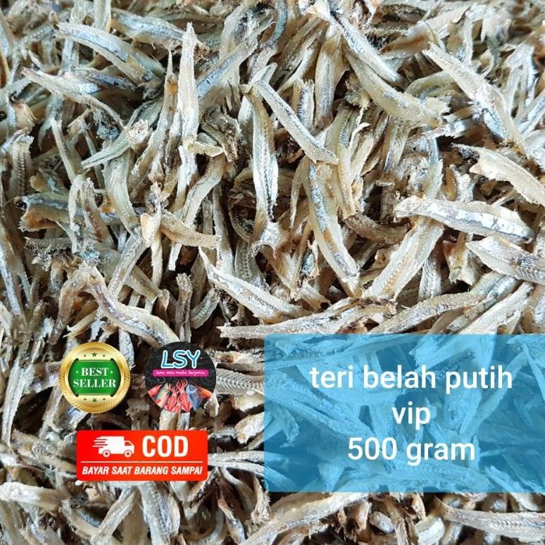 

Cod Ikan Asin Teri Belah Putih Vip/ Jengki Belah Vip 500Gr Jy-56