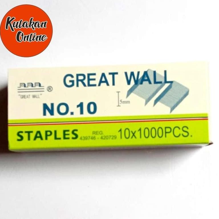 

Trend Isi Staples Great Wall No.10 Original (1 Pak Isi 10 Box) Trend