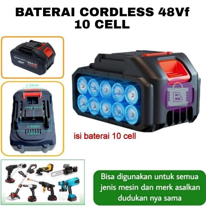 baru Baterai Lithium Cordless 21V / 24Vf / 48Vf | Baterei Semprotan Air Portable | Baterai Makita | 