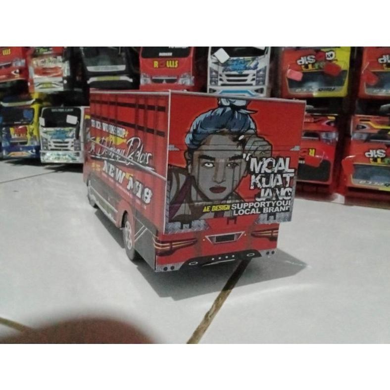Miniatur Truk Oleng Mobil Truk Trending Topik Warna Merah ,Truk Trek Mainan Anak Flash Sale