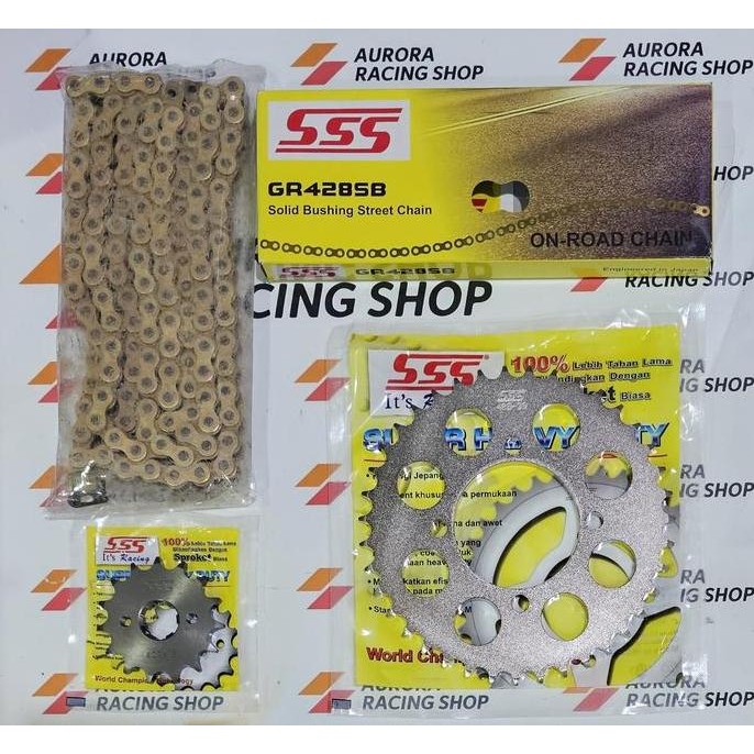. Gear set - Gir Set SSS 428 Jupiter Z - Vega R -  Jupiter MX 135 Old - New Jupiter MX 135 - RX King