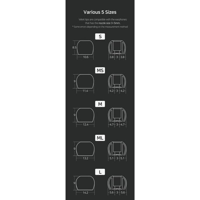 DIVINUS VELVET Ultra Smooth Silicone Eartips for Earphone IEM [terbaik]