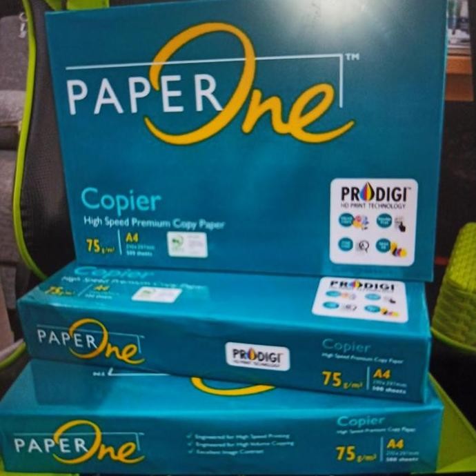 

TERLARIS - Kertas A4 75 Gram Paper One/1 dus= 5Rim