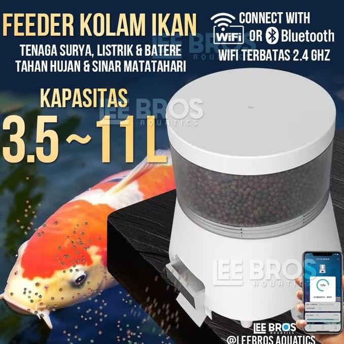 TERLARIS - Fish Feeder  Automatic / Feeder Ikan Otomatis / Auto Feeder Koi / Smart Fish Feeder /Auto