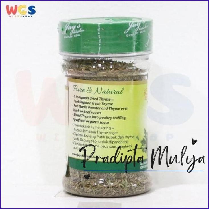 

Langsung Di Co Jays Thyme Leaves Daun Thyme Herbal 27 Gr