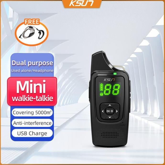 TERMURAH - KSUN V6 Mini Walkie Talkie Wireless Device Communication Radio Dua Way