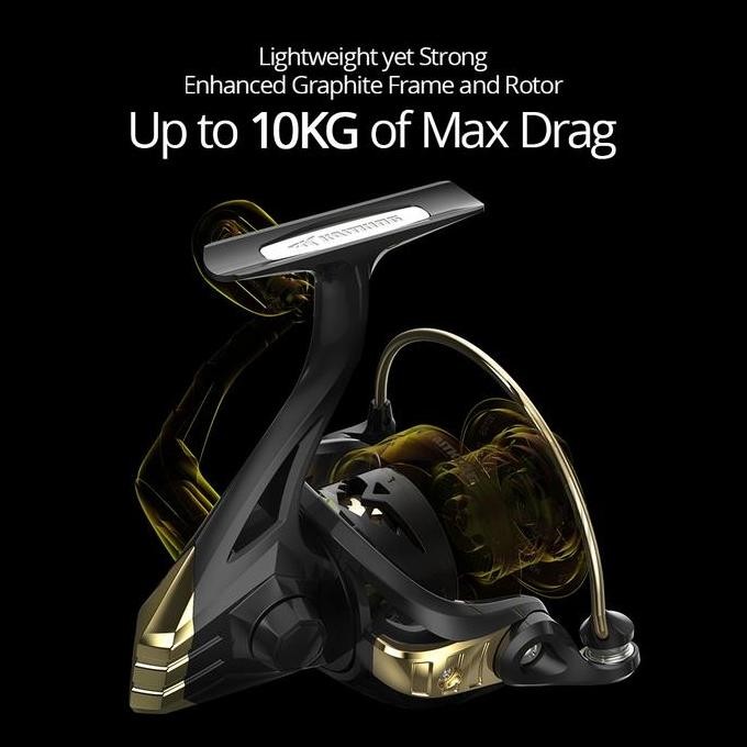 CODreel pancing asli besi fishing reel 10kg HE1000 - 7000 / Reel Pancing Murah Kuat Power Handle/ Re