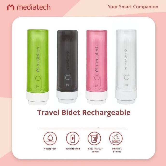 Mediatech Travel Bidet Rechargeable Jet Washer Portable