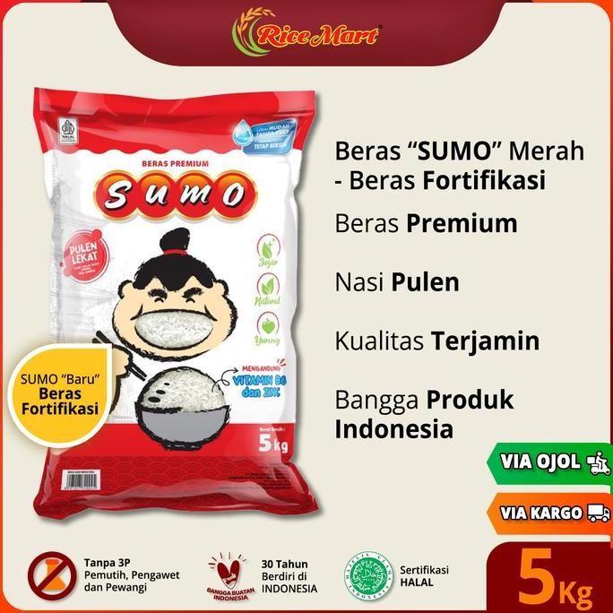 

Terlaris [Baru] Beras Sumo Merah 5 Kg "Fortifikasi" - Beras Premium - Nasi Pulen - Produk Indonesia