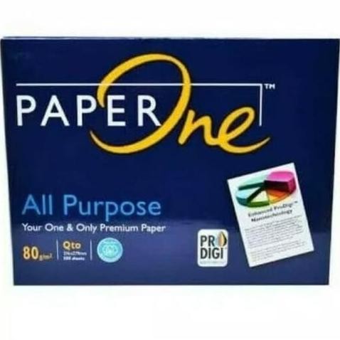 

NEW KERTAS HVS PAPER ONE QTO 80 gr PER DUS