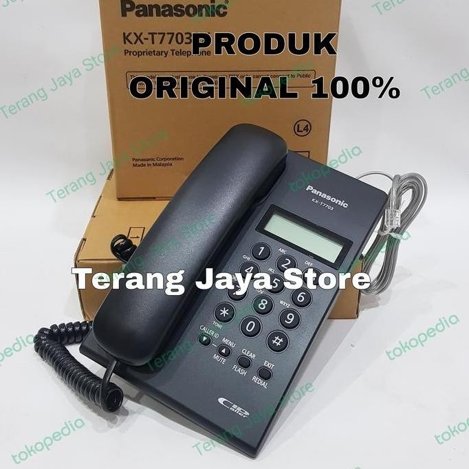 Telepon Kabel Panasonic KX-T7703 (Hitam) Pesawat Telepon Rumah T7703