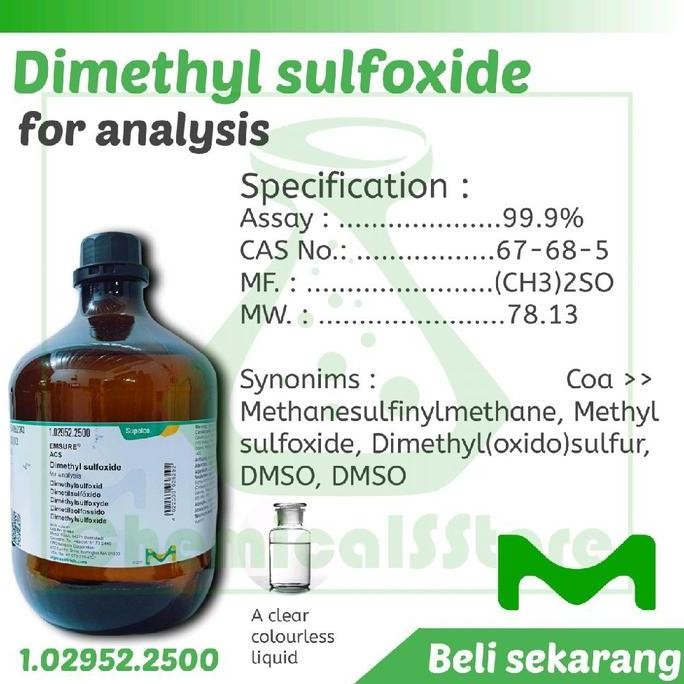 TERMURAH - Dimethyl sulfoxide | DMSO | 102952 | Merck for analysis repack
