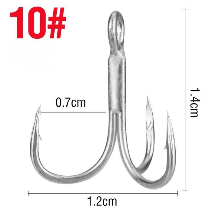 (Expert) 10pc Treble Hook BKB 4x Strong Tin Coating Murmer