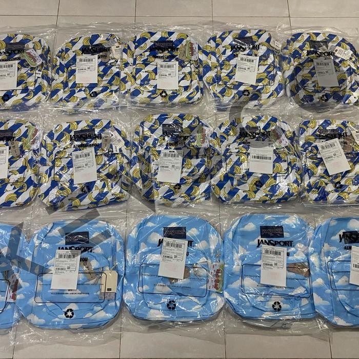 [Ready/Cod] Tas Ransel Jansport Motif Superbreak Large Full Emboss Tag Holo Barcode - Pria Wanita Un