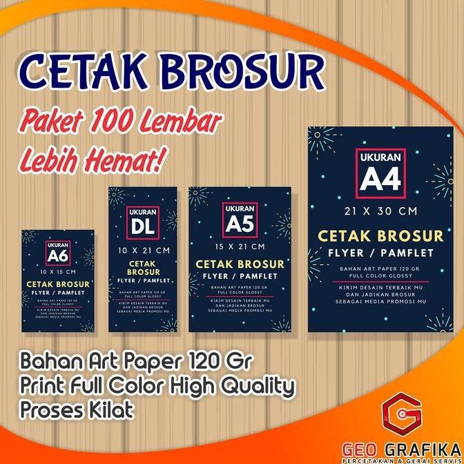 

TERBARU - CETAK BROSUR FLYER LEAFLET PAMFLET (PAKET 100 LEMBAR) ART PAPER 120 GR