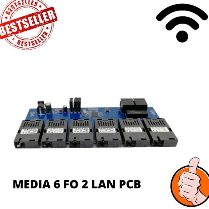 MEDIA CONVERTER 6 FO 2 LAN PCB