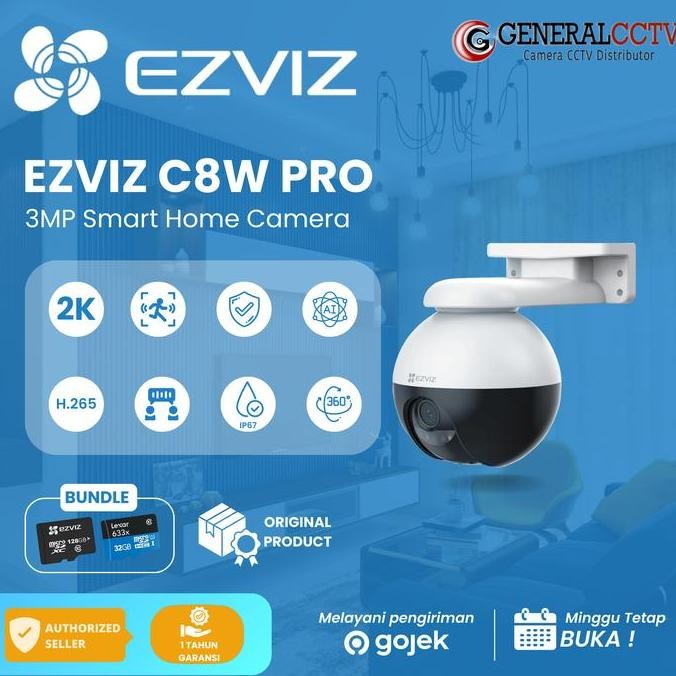 EZVIZ C8W PRO 3MP CAKUPAN PANORAMA 360 | KAMERA WI-FI PAN & TILT