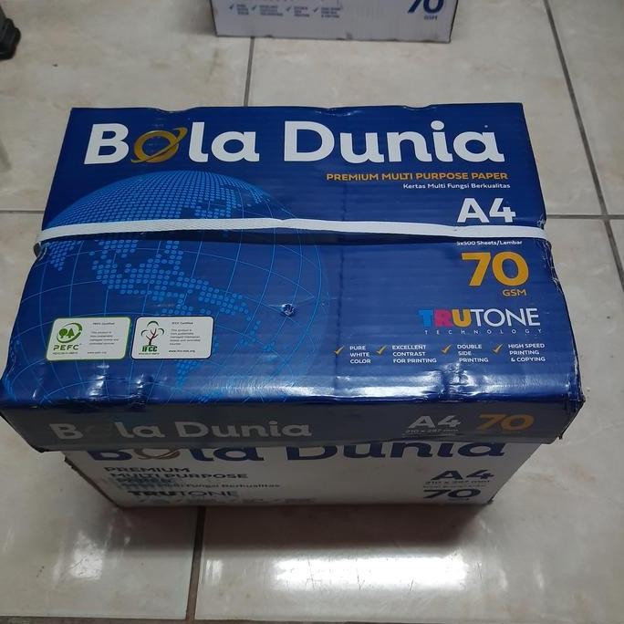 

TERLARIS - Kertas A4 70gr Bola Dunia (1 Dus) Harga Promo
