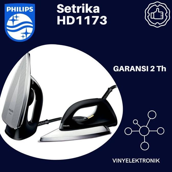 TERMURAH - Philips Setrika HD1173 Setrika Philips Low Watt HD-1173 Garansi Resmi