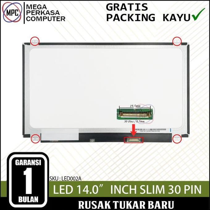 TERLARIS - LED LCD Layar Laptop Acer 14 z1402 Es1-421 E1-432 E1-410 E1-470 E1-472