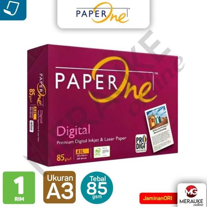 

TERMURAH - Kertas HVS Paper One A3 85gsm isi 500 Lembar