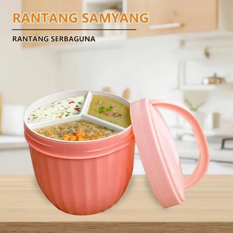 Rantang Samyang - Wadah Tempat Makanan Hajatan Sekat Samir Berkatan Nasi Lauk Bekal Bontot Bento Pla