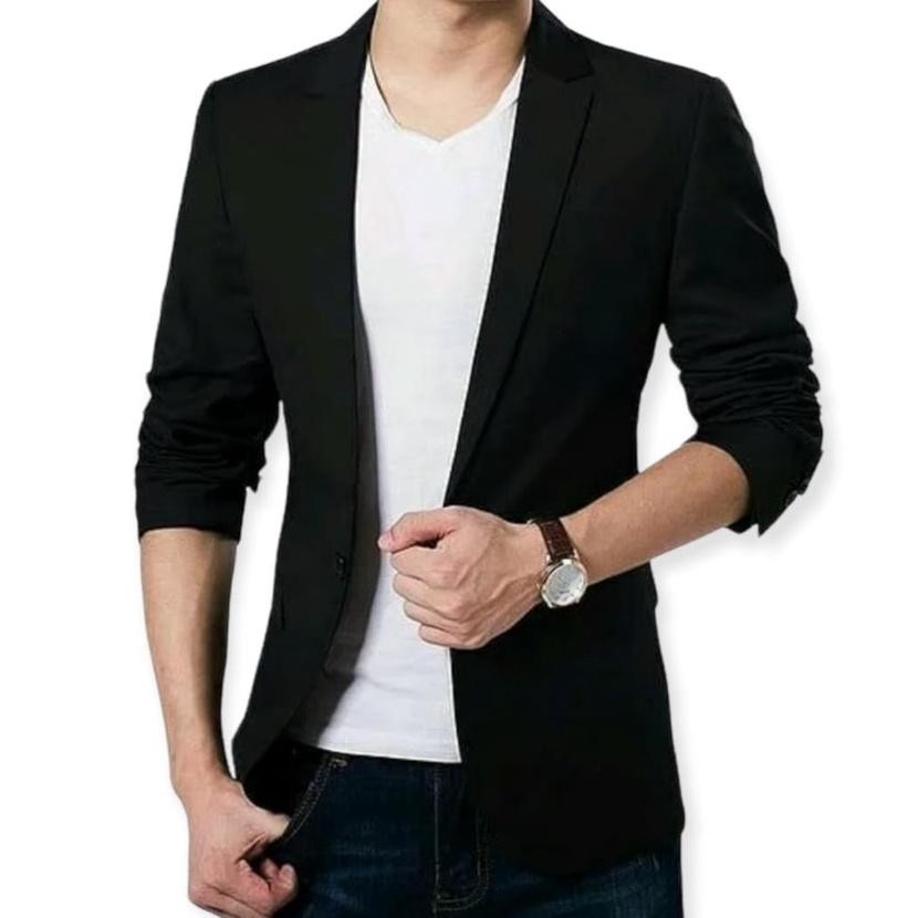 Jas Cowok Casual Slimfit/ Blazer Kekinian Pria Korea/ Jas Santai Pria Casual/ Blazer Korea Bahan Hig