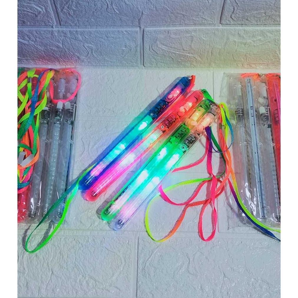 Grosir Stick Lampu Tongkat Tali Nyala Led Multifungsi Stick Lampu Led WarnaWarni Isi 12 Pcs