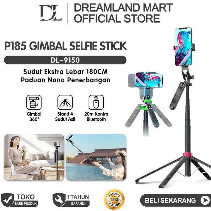 Dl Cod P185 1.85M Tripod Bluetooth Selfie Stick Remote Tripod Hp Kamera Dslr Tongsis Dengan 1/4 Adap