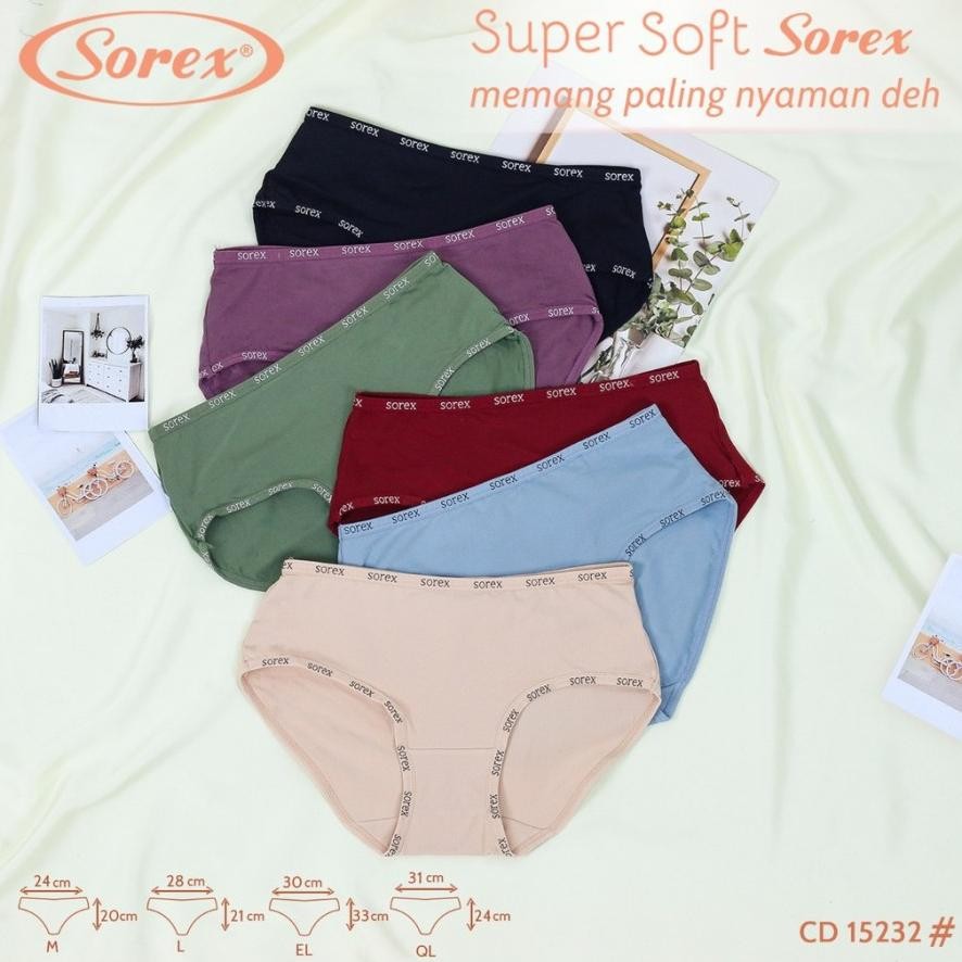 Tgc-1924 Lusinan Cd Sorex Polos Celana Dalam Sorex 15232 M L El Ql Terbaru