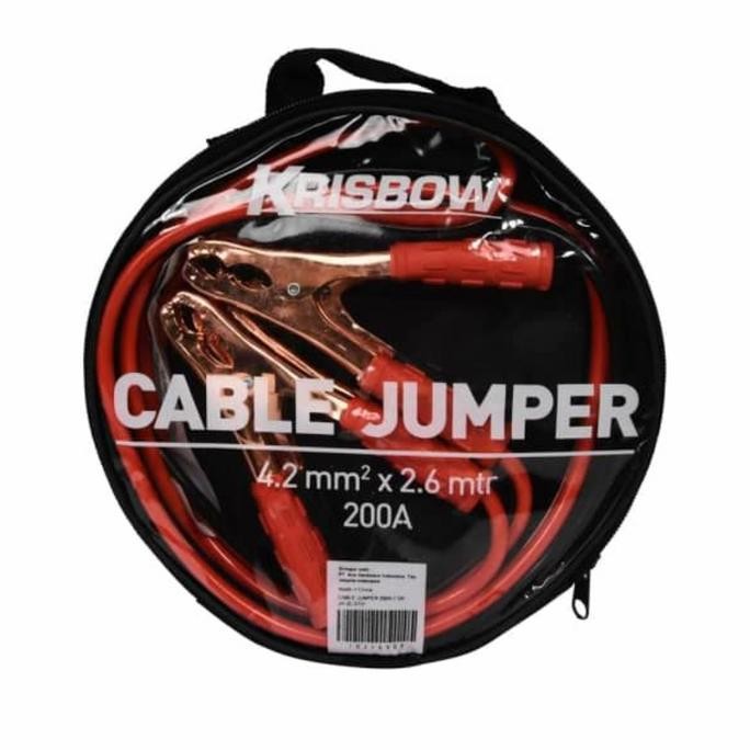 krisbow kabel jumper aki mobil 200 A panjang 2.6 meter MURAH