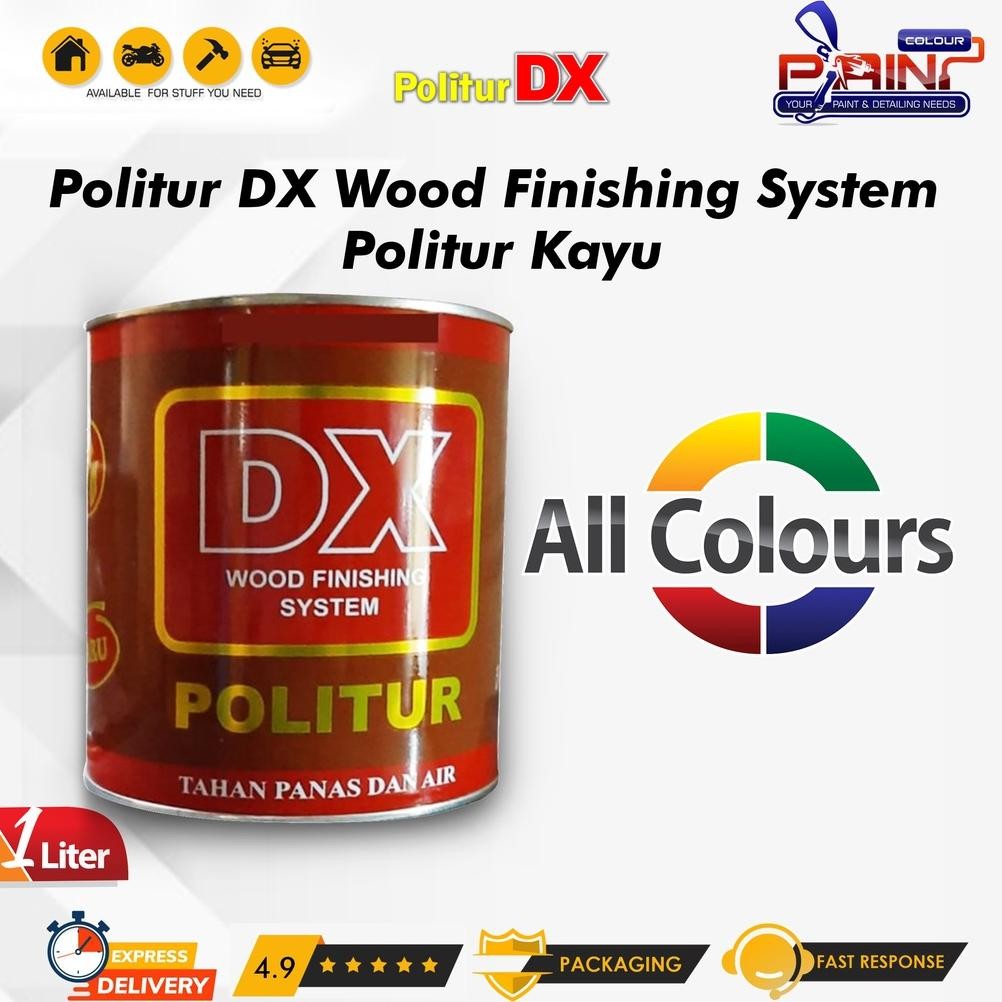 Politur DX Wood Finishing System 1L Politur Kayu - ALL COLOUR