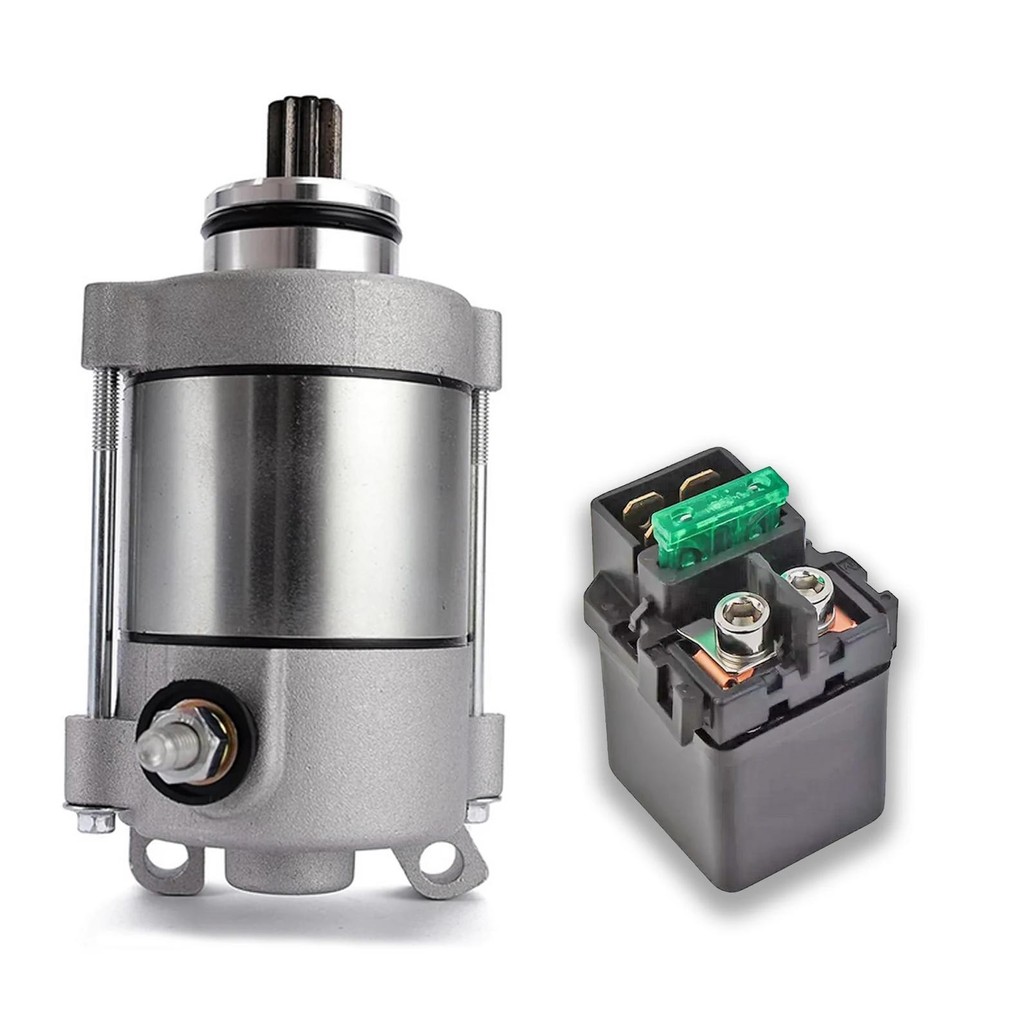 Electrical Motorcycle Starter Motor & Solenoid Relay For Honda Crf450 Crf450X 2005-2014,Replace Oem 