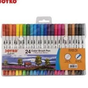 

Sale Color Brush Pen Joyko Pena Kuas Warna Double Tip 24 Warna Clp-07