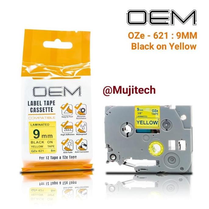 

Oem Label Tape Oze 9Mm Untuk Brother Printer Labelworks 9 Mm New Stok