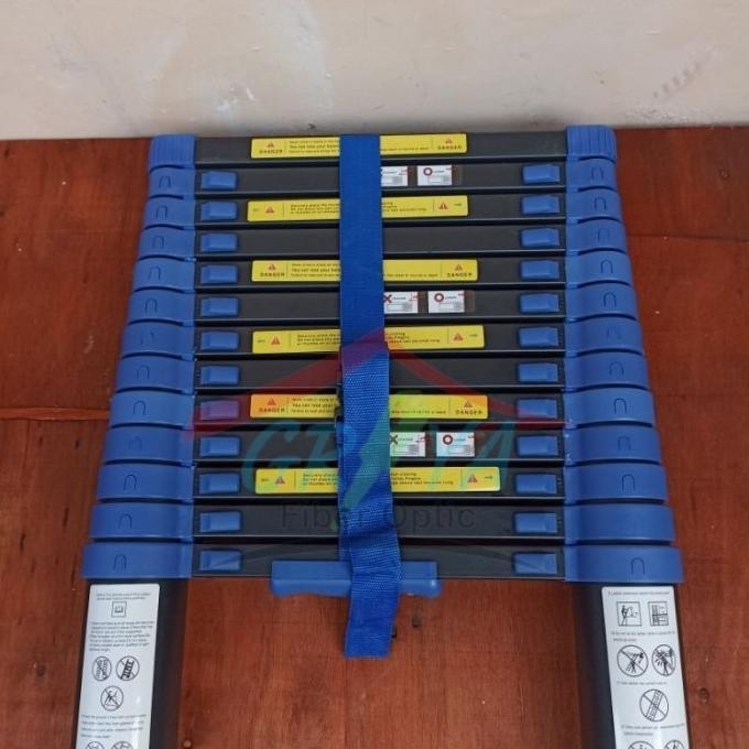 Tangga Teleskopik 5.3 Meter - Biru Amg / Tangga Lipat Teleskopik 5.3M New Stok