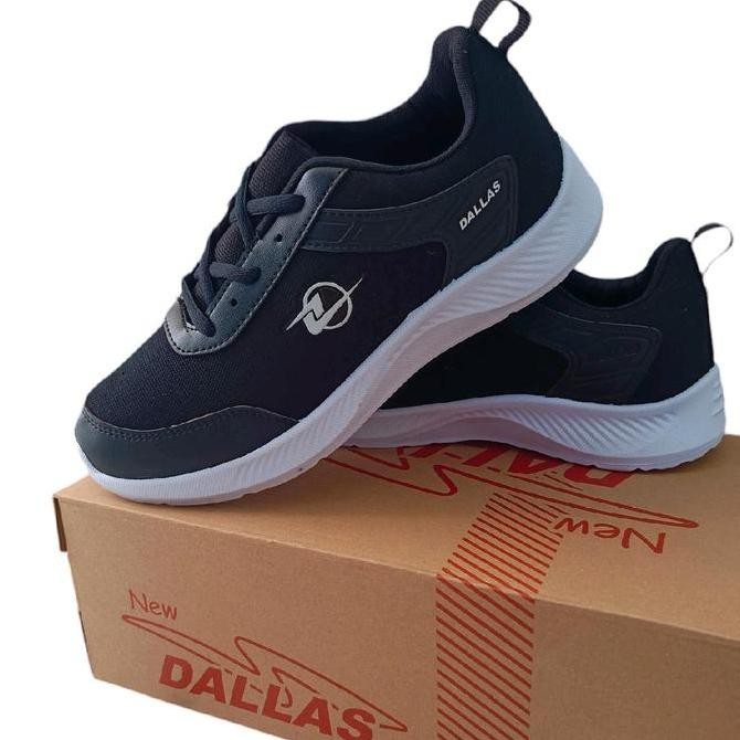 Sepatu Sneakers Dallas Metro Ukuran 38-43 Pria Wanita Hitam (Best Quality)
